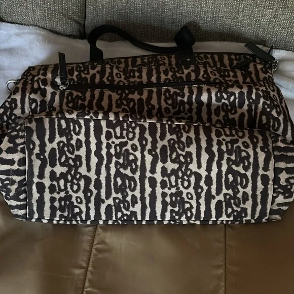 Gently Loved Coach Large Getaway Ocelot Print Nylon Diaper /Weekender Tote Bag - Picture 12 of 12